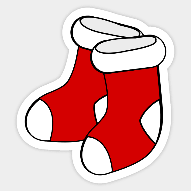 Red and White Socks Sticker by traditionation